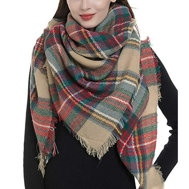 Scarf shawl cashmere shawlBib thick warm long plaid winter cashmere shawl dual purpose Scarf shawl cashmere shawlBib thick warm long plaid winter cashmere shawl dual purpose